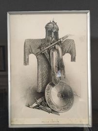 Lithograph Indian Armor