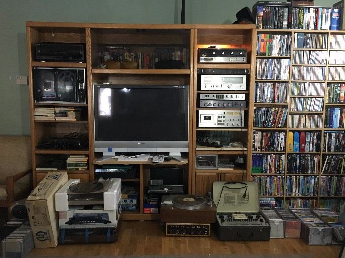 NIB and Vintage Electronics, Stereo Equipment, CD's, DVD's and TV