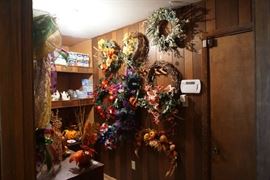 seasonal wreaths etc