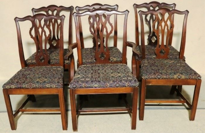 Set Chippendale chairs by Drexel