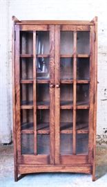 Mission oak tall bookcase