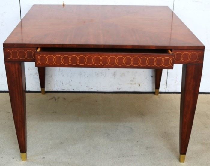 Inlaid Modern History 1 drawer table
