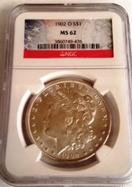 1902-O Graded MS62 Morgan Silver Dollar