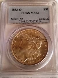 1883-O Graded MS63 Morgan Silver Dollar