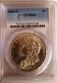 1884-O Graded MS63 Morgan Silver Dollar