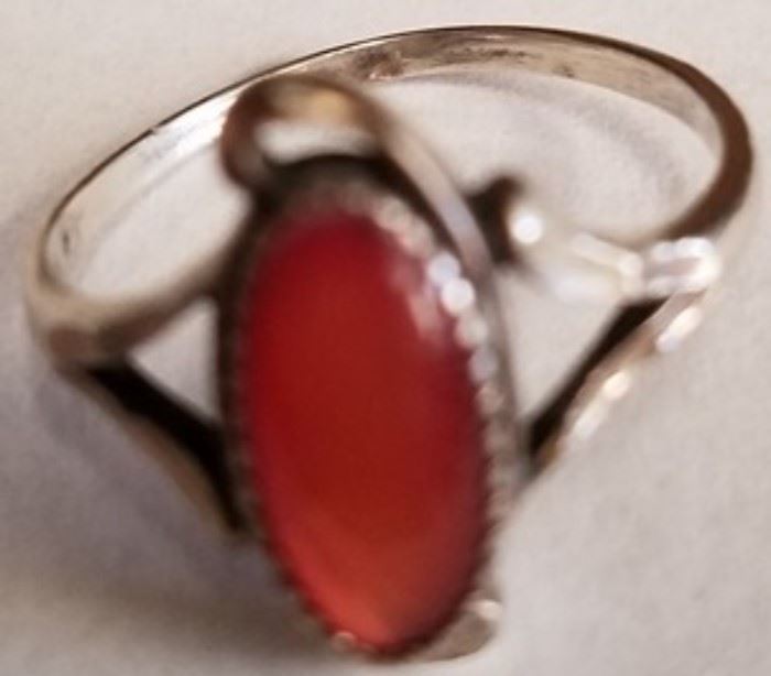 #2700 Sz 8.5 Sterling cabochon ring