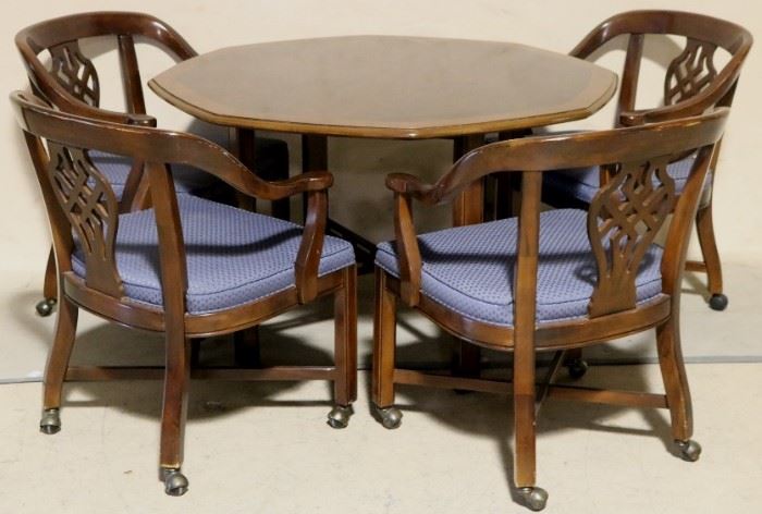Club chair & table set by Drexel