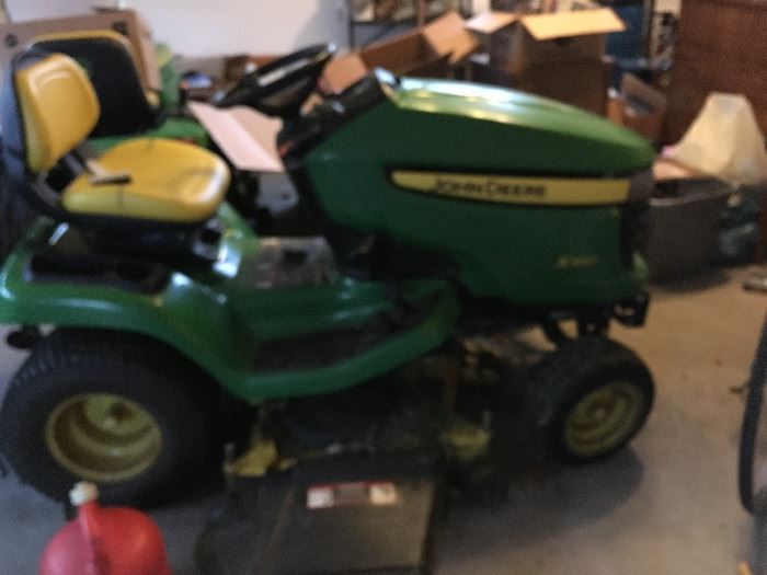 This is a big John Deere (320X)  that is only five years old -- original purchase price $4,200-plus.  Cutting season is over but this is a perfect time to pick up your tractor so you are ready for next year!  Failing to prepare is preparing to fail!