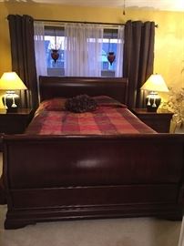 Sleigh Bed / Night Stands