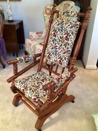 Antique spindle rocking chair
