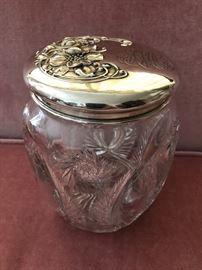 Vintage Cut Glass biscuit jar