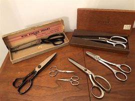 Vintage Gingher, Wiss  Scissors and pinking shears