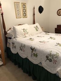Vintage Queen 4 post bed
