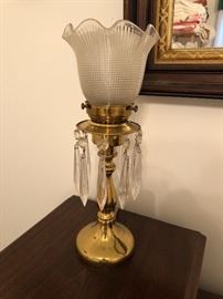 Vintage table lamp with prisms