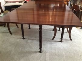 Cheery gate leg table and 6 chairs