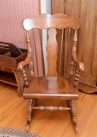 BUY IT NOW! Lot #112, Oak Rocking Chair, $65