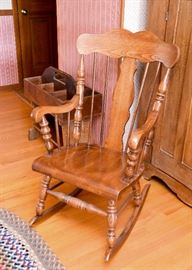 BUY IT NOW! Lot #112, Oak Rocking Chair, $65