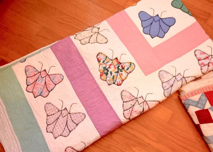 Handmade Butterfly / Moth Quilt