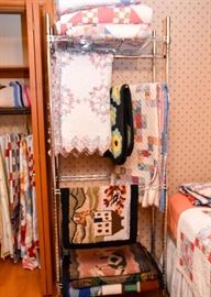 Metro Hanging Rack, Handmade Quilts, Folk Art Rugs
