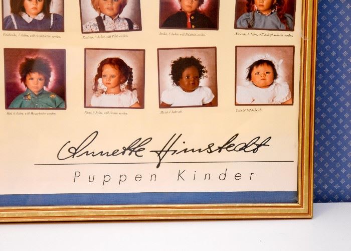 Annette Himstedt Puppen Kinder Dolls Poster, Framed