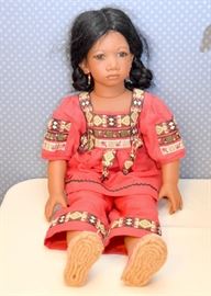 BUY IT NOW! Lot #142, Annette Himstedt Doll (Panchita), Faces of Friendship Collection.  (Comes w/ original box & shipper), $120