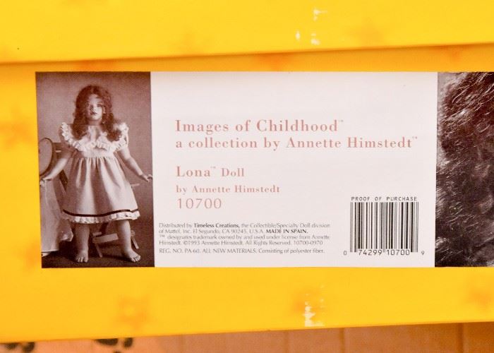BUY IT NOW! Lot #145, Annette Himstedt Doll (Lona), Images of Childhood Collection.  (Comes w/ original box & shipper), $150
