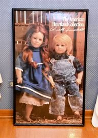 BUY IT NOW! Lot #156, The American Heartland Collection Poster, Annette Himstedt Dolls, Framed, $50
