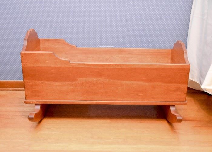 BUY IT NOW! Lot #169, Wooden Doll Cradle, $25