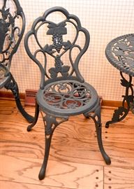 SOLD--Lot #192, Another Wrought Iron Outdoor Patio Bistro Set (3 Piece), $100