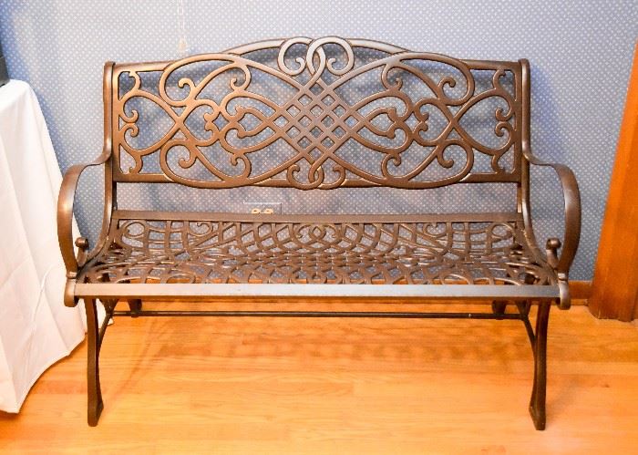 SOLD--Lot #193, Wrought Iron Garden Bench (1 of 2), $100 