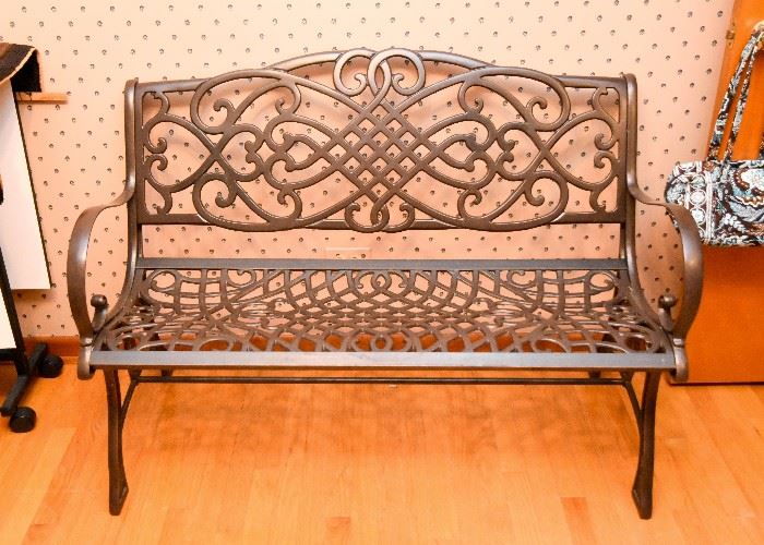 SOLD--Lot #194, Wrought Iron Garden Bench (2 of 2), $100 