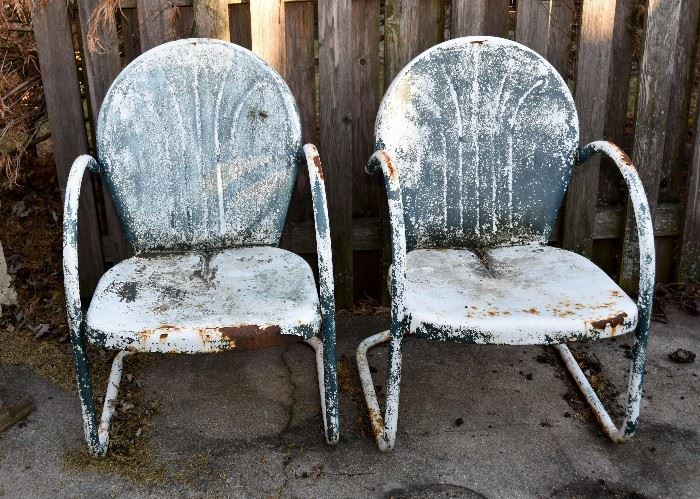 Vintage Metal Garden / Patio Chairs