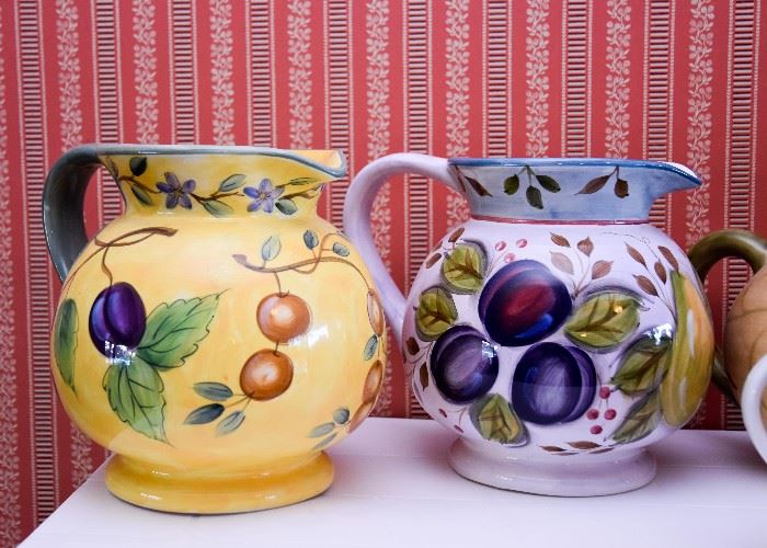 Hand Painted Ceramic Pitchers