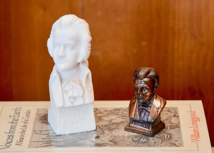 Mozart & Abraham Lincoln Busts