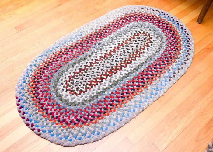 Small Primitive Braided Rug