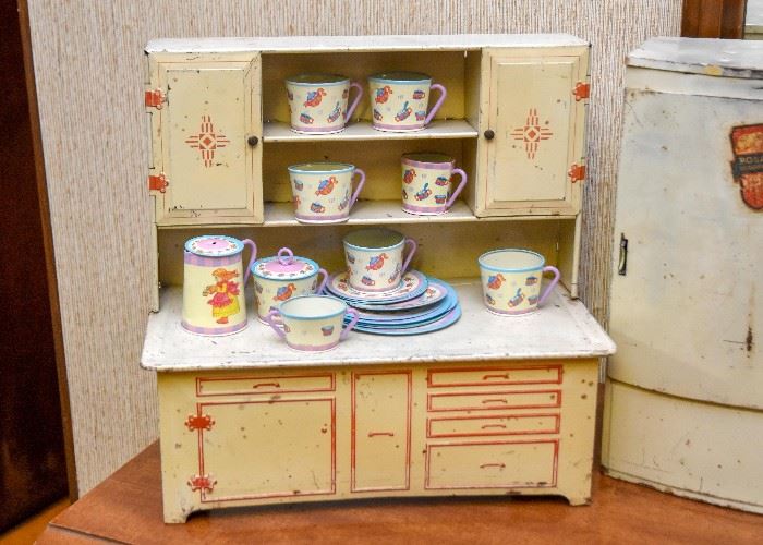 Vintage Tin Litho Kitchen Toys