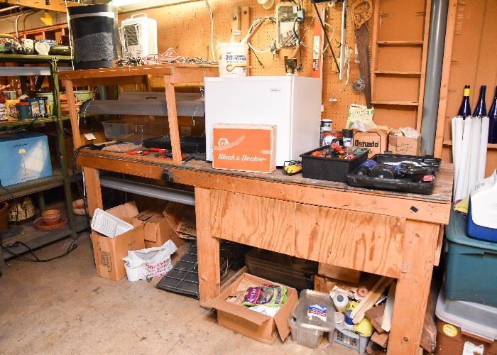 Work Bench, Tools, Utility Shelving