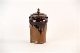 John Glick Plum Tree Pottery Jar