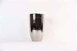 Bitossi Metallic Silver Vase Italy
