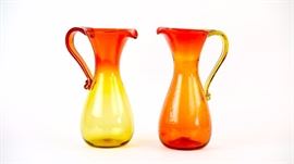 Pair Of Blenko #569 L Pitchers