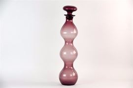 Blenko #5427 Gurggle Decanter By Wayne Husted