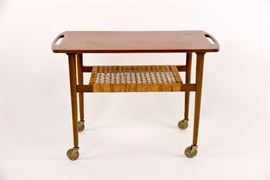 Danish Teak Bar Cart