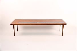 Mid Century Teak Tile Coffee Table