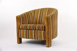 Milo Baughman Three Leg Barrel Chair