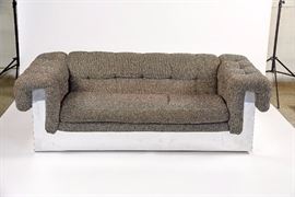 Milo Baughman Mirrored Sofa