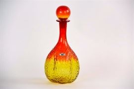 Blenko #678 By Joel Myers Textured Decanter