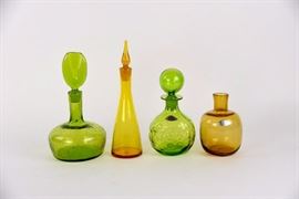 Four Blenko Glass Pieces Various Models