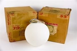 New In Box Mid Century Light Fixtures