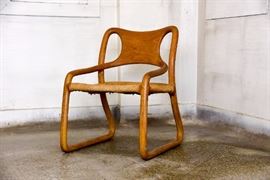 Mid Century Bent Wood Sculptured Chair