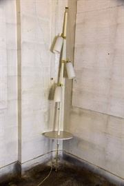 Frosted Glass Table Tension Pole Table